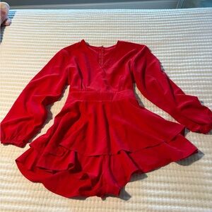 Elegant Red Romper